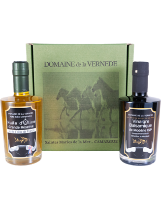 Coffret Duo 1 Huile -1 Vinaigre - 2 bouteilles de 350ml