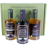 Coffret Trio 2 Huiles -1 Vinaigre - 3 bouteilles de 350ml