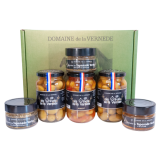 Coffret 2 Olives Nature + 1 Piment - 3 Spécialités de Tapenade Vertes H. de Provence, Amandes et Tomate
