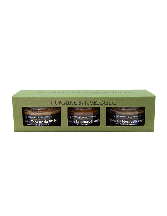 Coffret Tapenades trio 3 saveurs - 3 pots de 100gr