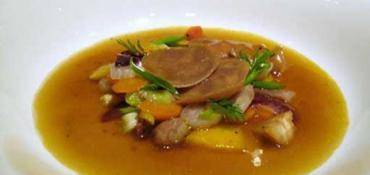 BOUILLON AU FOIE GRAS À L'HUILE D'OLIVE
