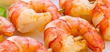 BROCHETTES DE GAMBAS MARINÉES